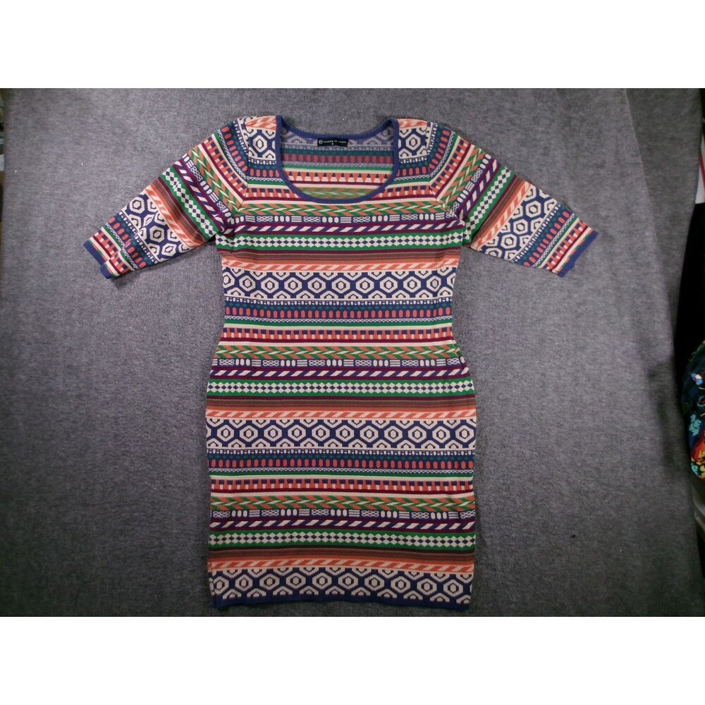 Fashion To Figure Dress Women 2 Bodycon Knit Tribal Multicolor Fitted